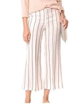 Theory Nadeema Linen Stripe Pants Size 10